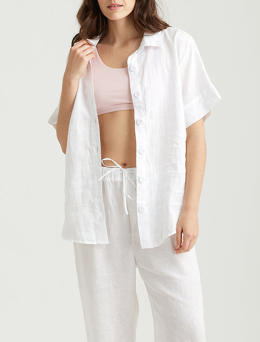 Resort Linen Full Length Pant