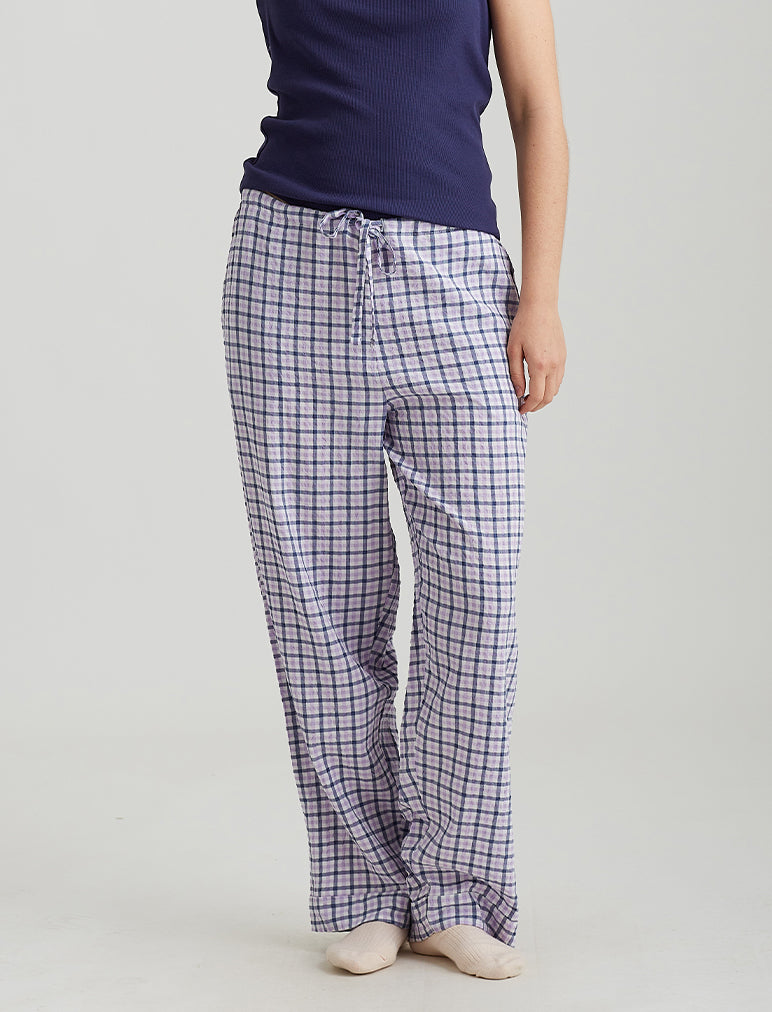 Seersucker Full Length Pant