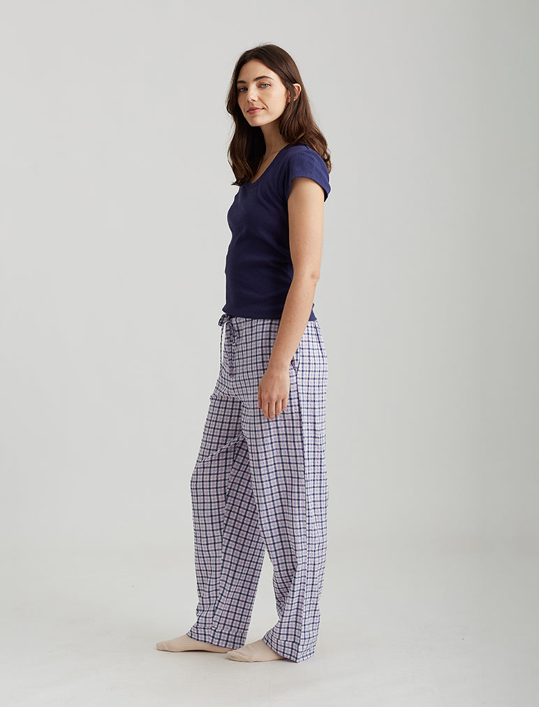 Seersucker Full Length Pant