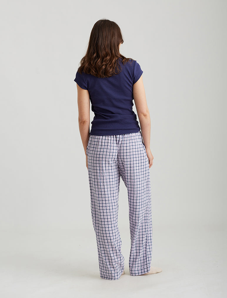 Seersucker Full Length Pant