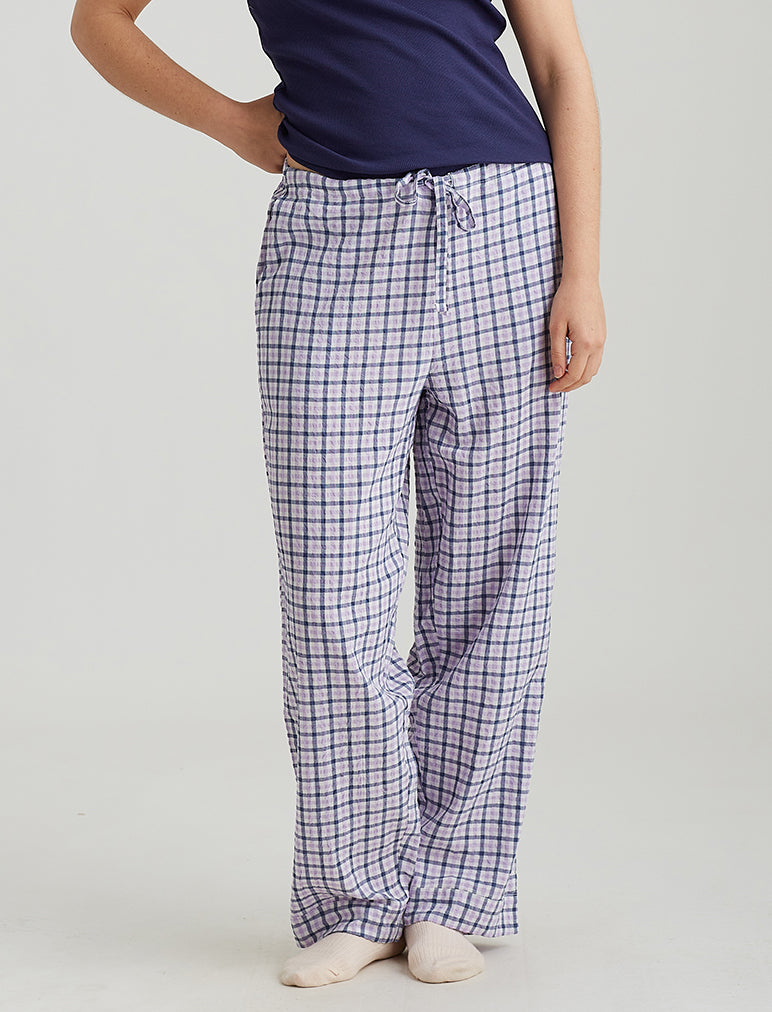Seersucker Full Length Pant