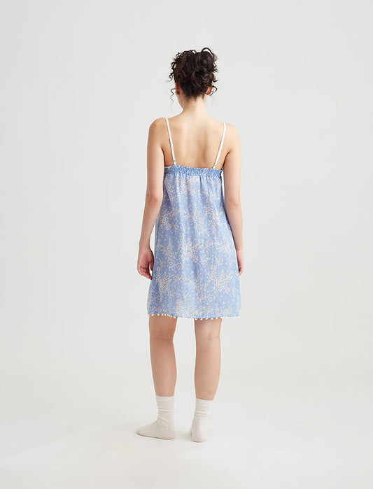 Cheri Blossom Lace Front Midi Nightie