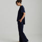 Eloise Stretch Silk Full Length Wide Leg Pant