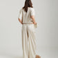 Eloise Stretch Silk Full Length Wide Leg Pant
