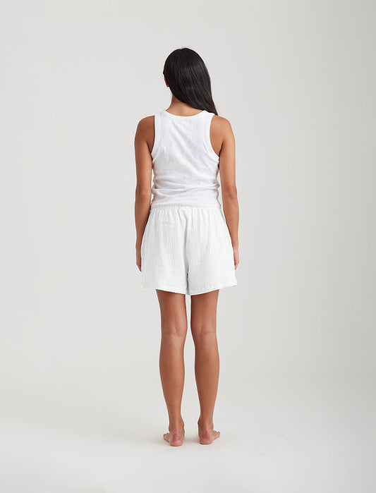 Ashley Textured Cotton Boxer Short