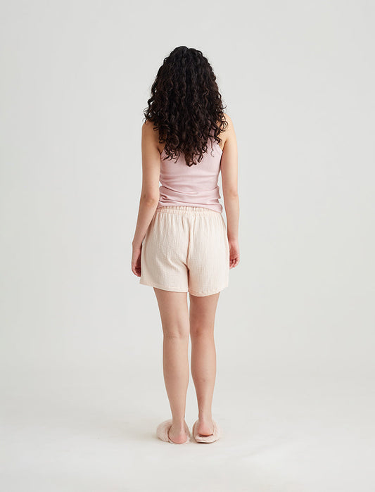 Ashley Textured Cotton Oversized Boxer Short