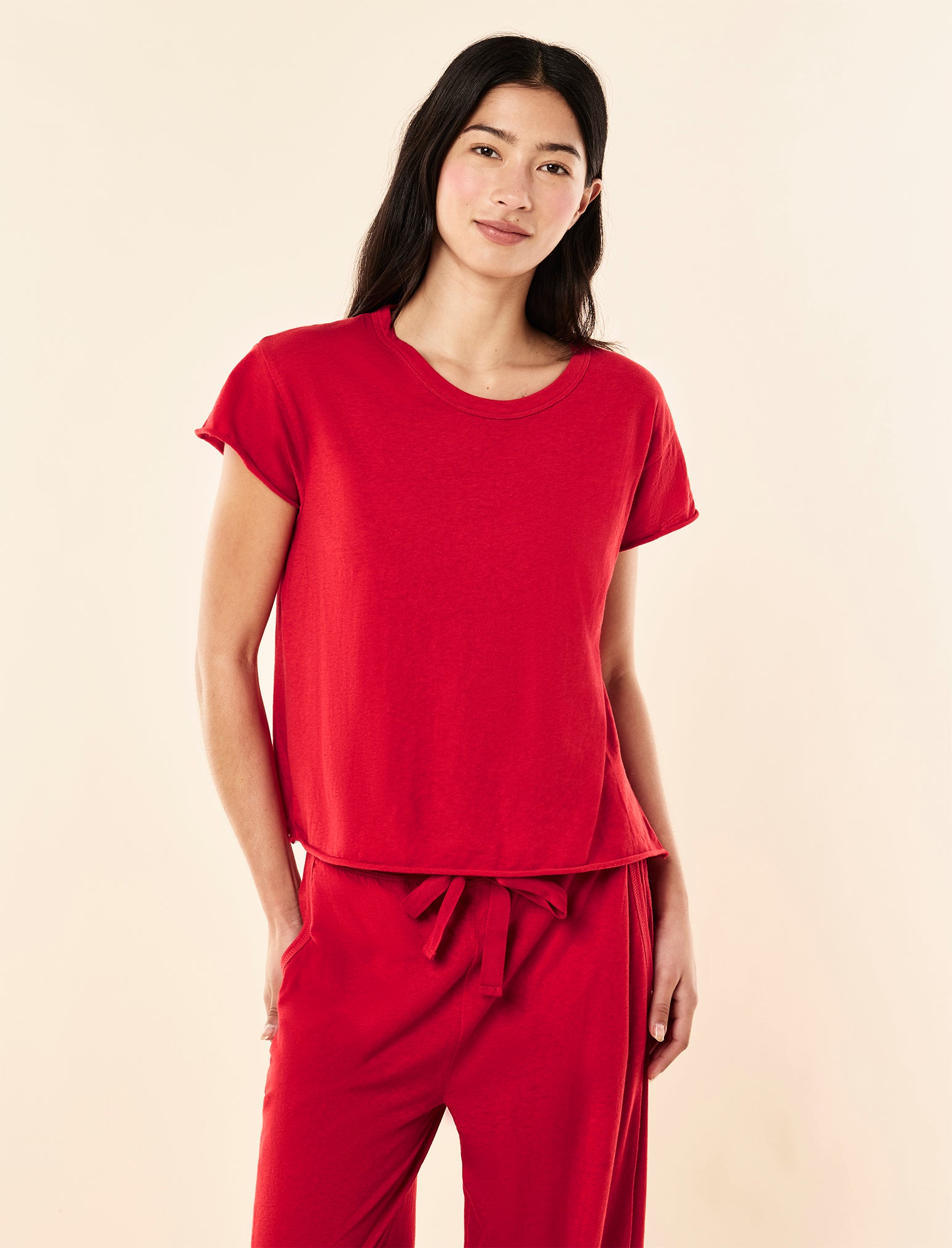 Jada Organic Cotton Knit Boxy Tee