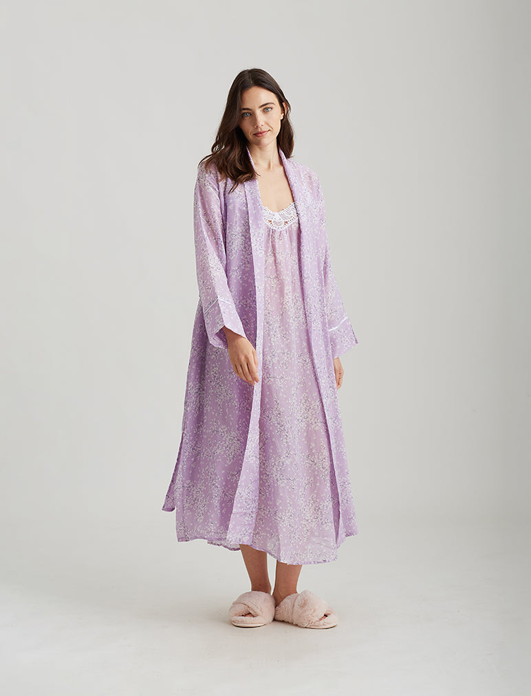 Cheri Blossom Lace Front Maxi Nightie