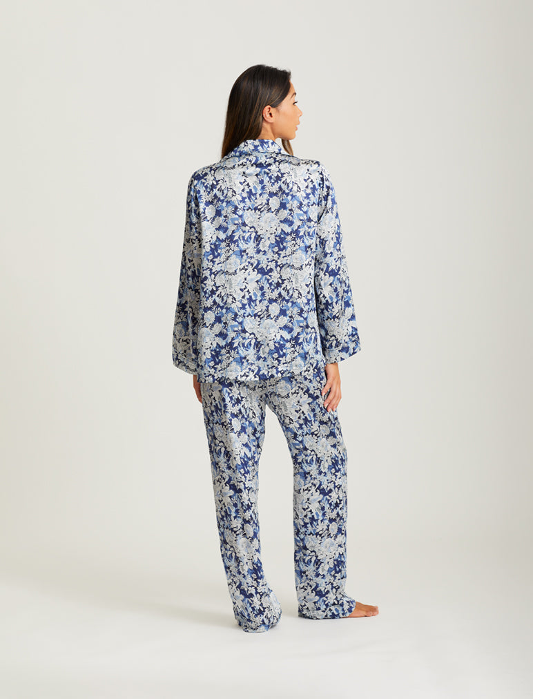 Dreamscape Full Length Silk Piped PJ