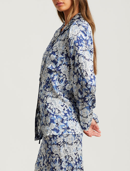 Dreamscape Full Length Silk Piped PJ