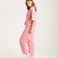 Seersucker Gingham Short Sleeve Full Length PJs