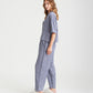 Seersucker Gingham Short Sleeve Full Length PJs