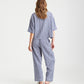 Seersucker Gingham Short Sleeve Full Length PJs