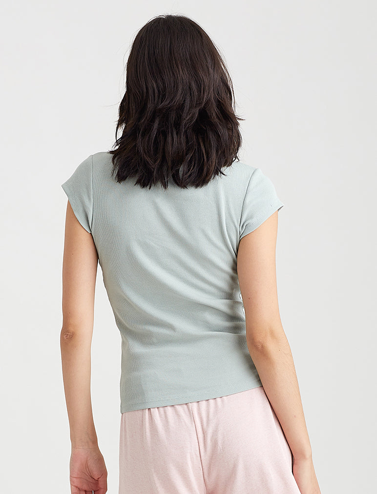 Milla Rib Shelf Bra S/Slv Tee