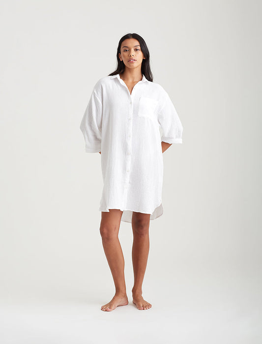 Ashley Textured Cotton Nightshirt