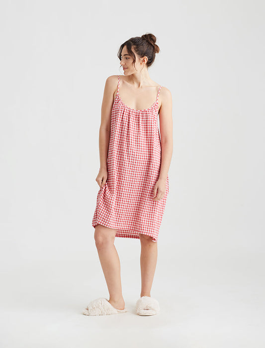 Seersucker Strappy Nightie