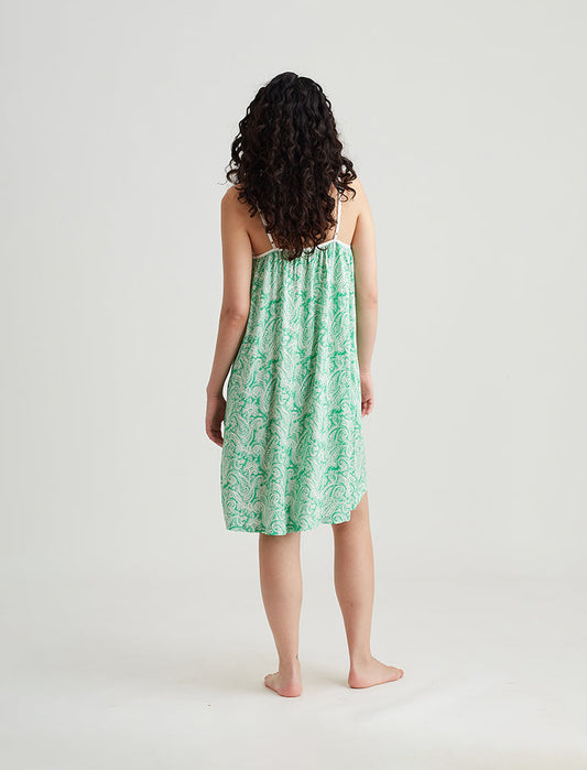 Sophia Paisley Strappy Midi Nightie