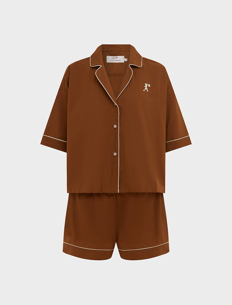 Karen Walker Runaway Girl Crop Boxer PJ Set