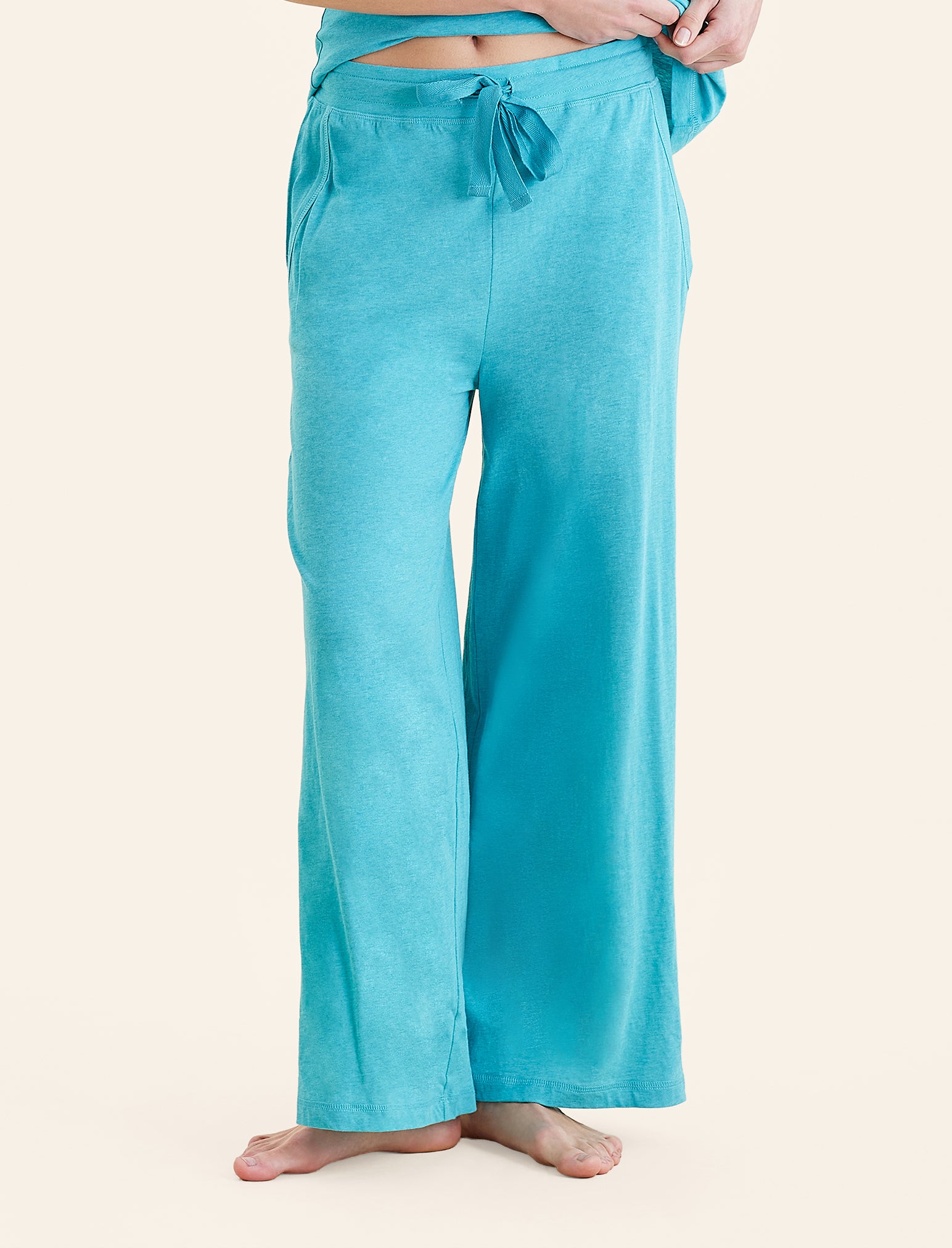 Jada Organic Cotton Knit Wide Leg Pant