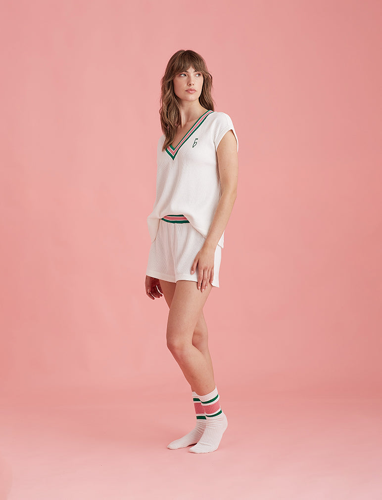 Luxe Waffle Tennis Shorts