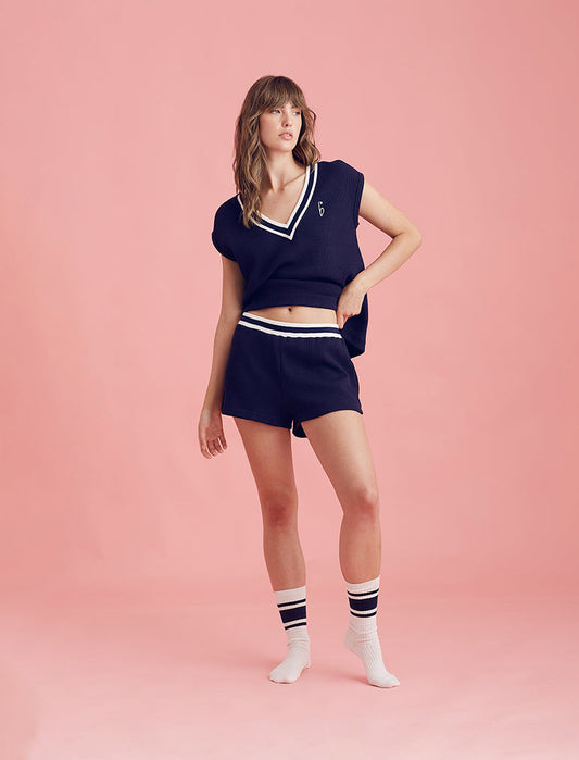 Luxe Waffle Tennis Shorts