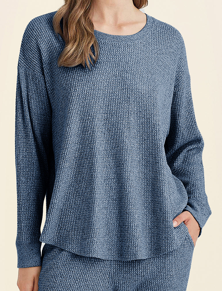 Super Soft Waffle Long Sleeve Relaxed Top