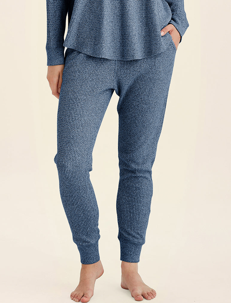 Super Soft Waffle Exposed Elastic Jogger