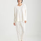 Super Soft Waffle V-Neck LS Top