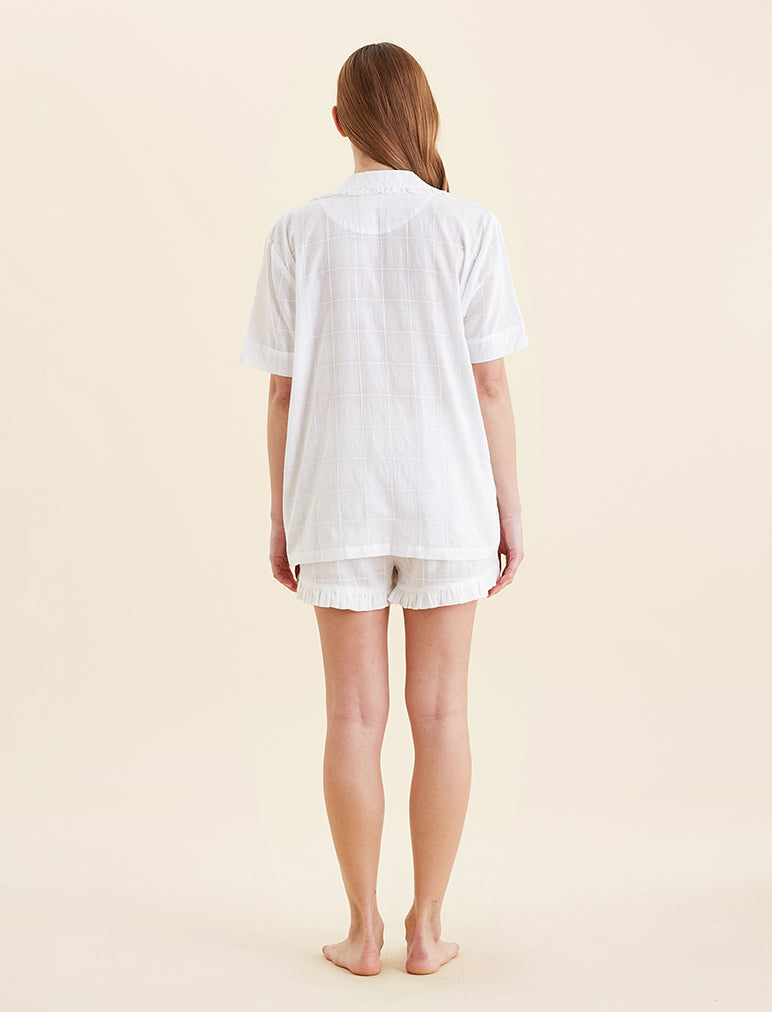 Ivy Organic Cotton Frill S/Slv Boxer PJ Set