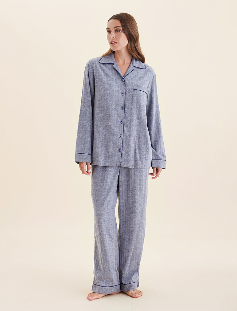 Super Soft Brushed Herringbone PJ