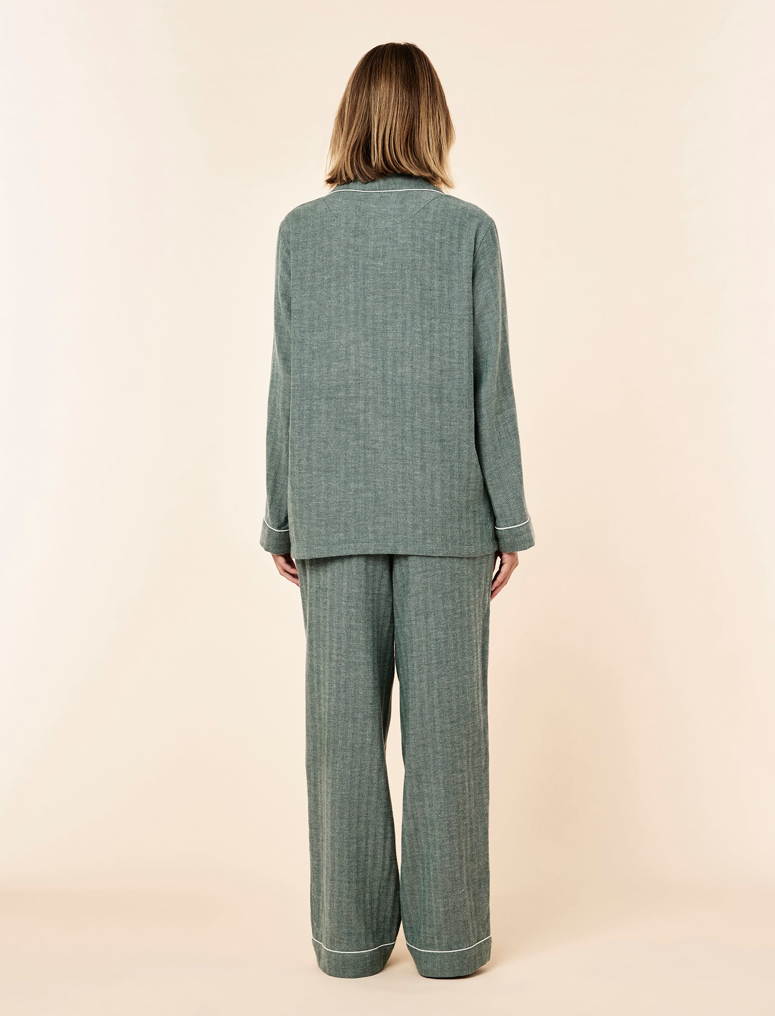 Super Soft Brushed Herringbone PJ Set