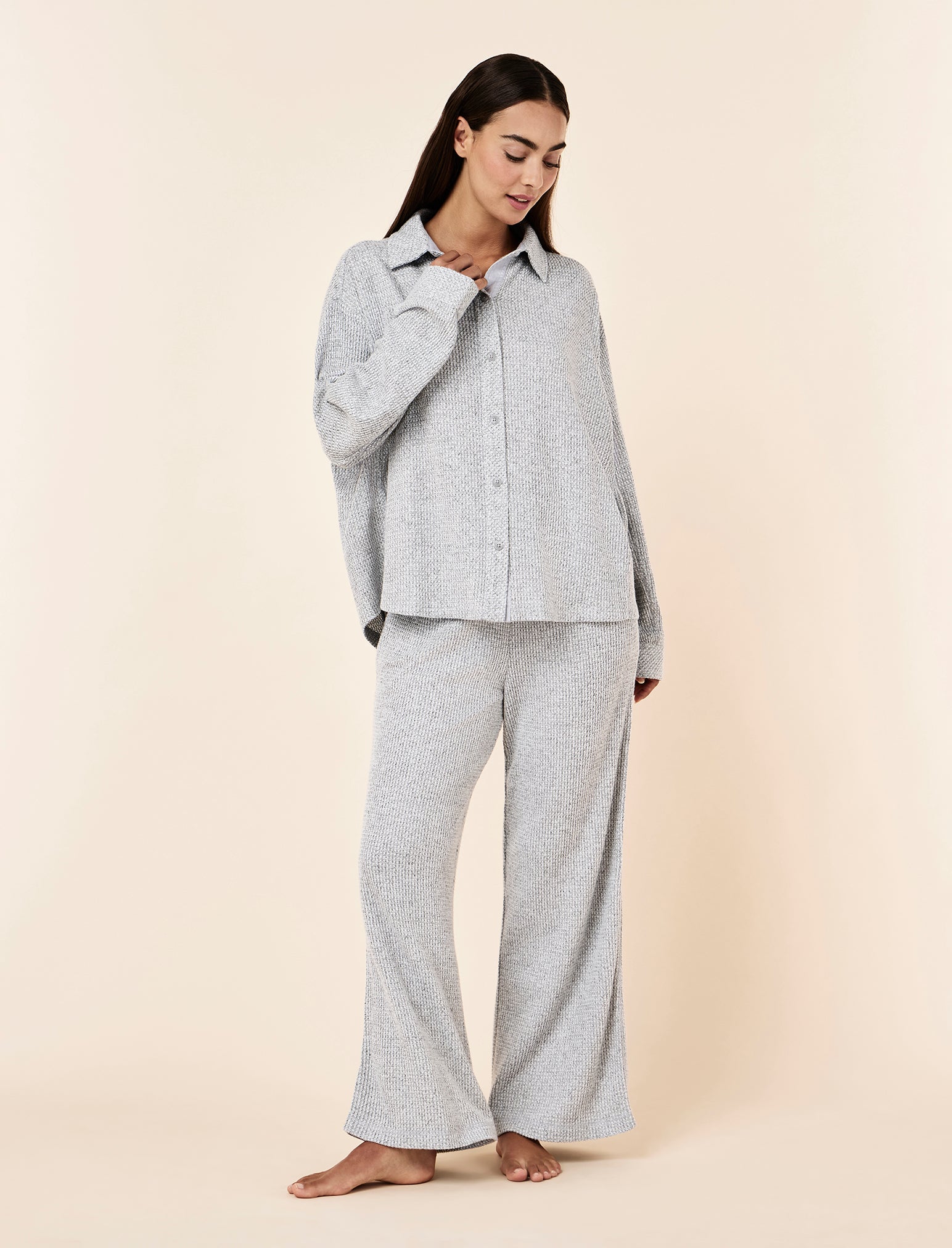 Super Soft Waffle Full Length PJ Set