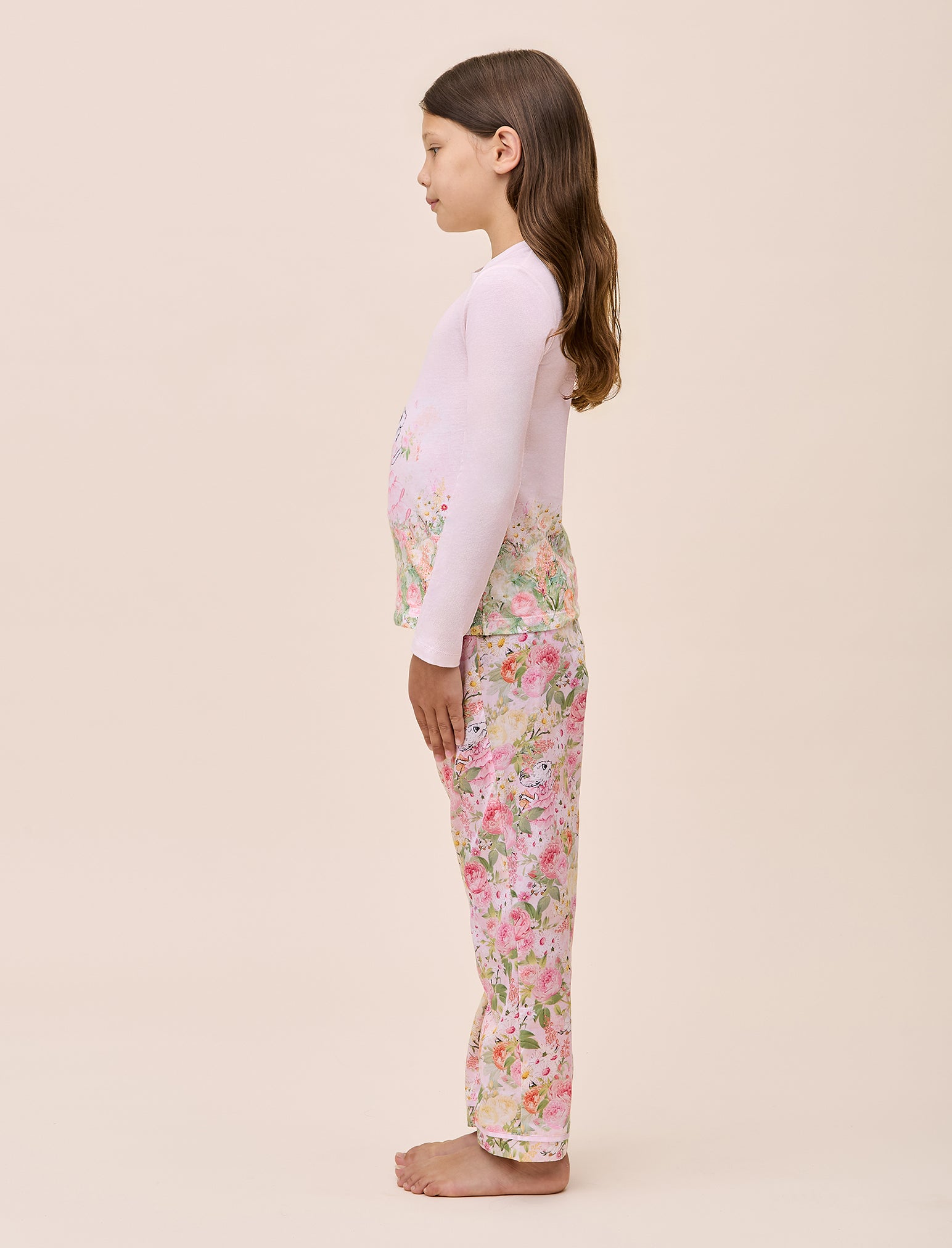Claris Secret Garden Kids FL Pant and Organic Cotton LS Top