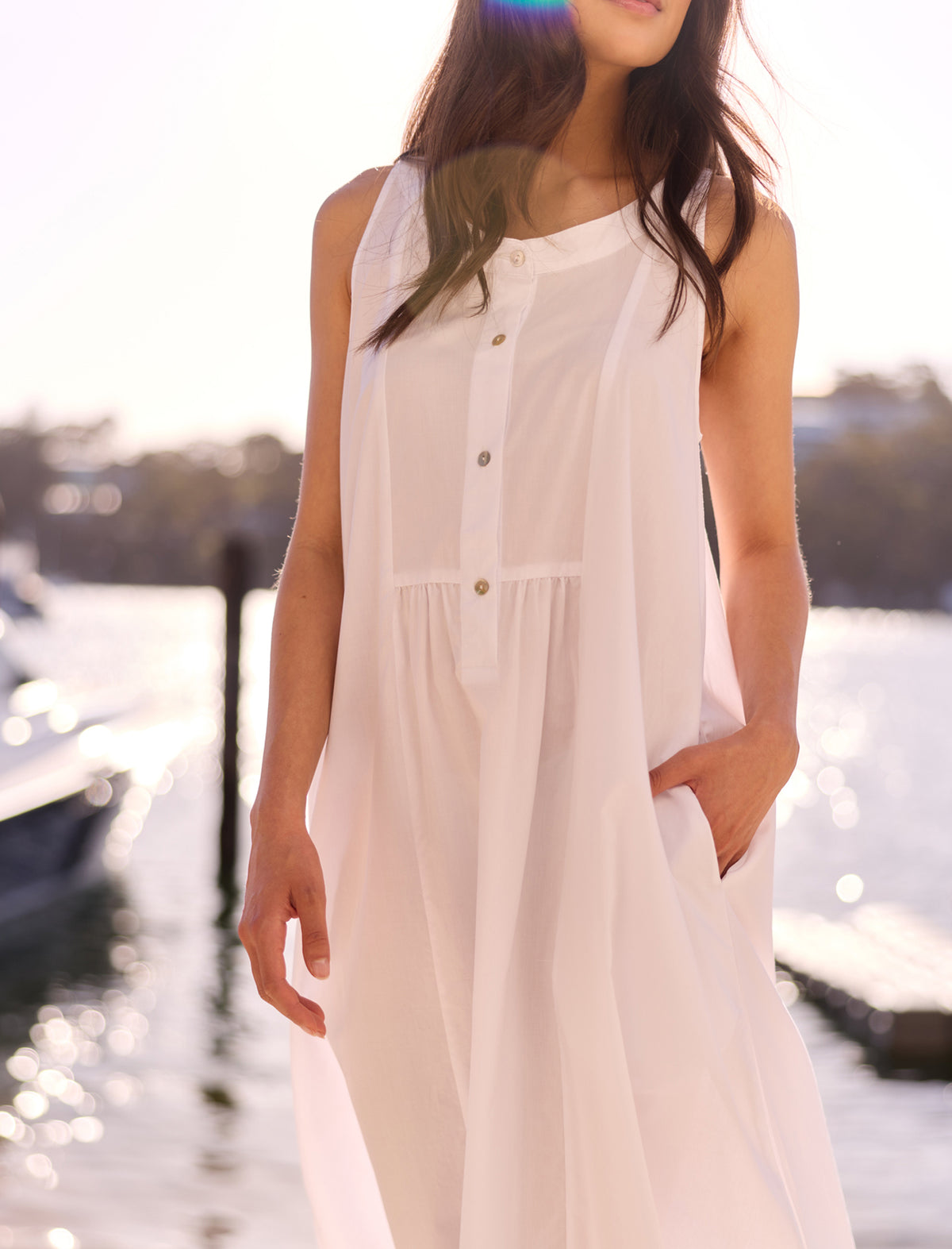 Madison Panel Front Maxi Nightie