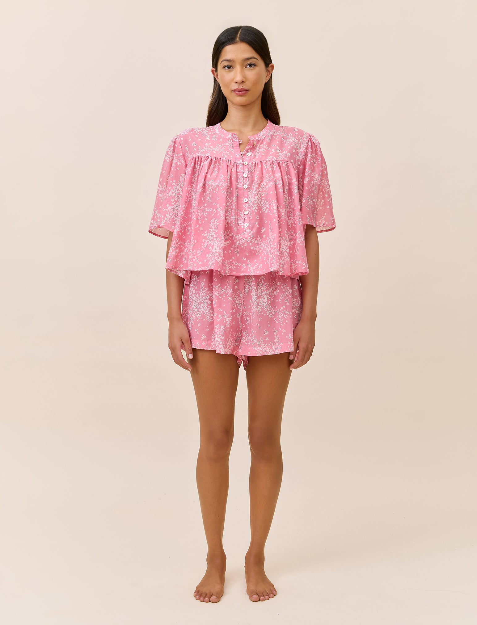 Cheri Blossom Smocked Top