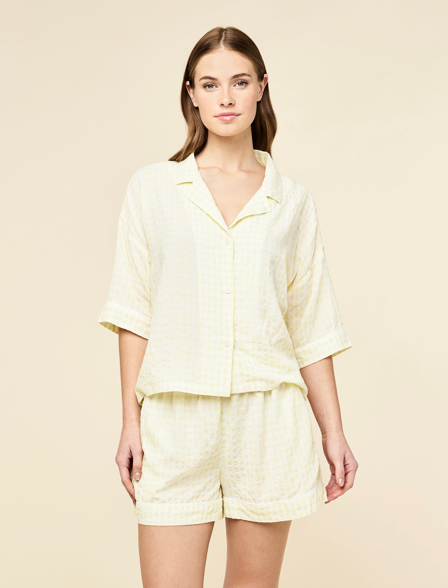 Seersucker Gingham Boxer PJ
