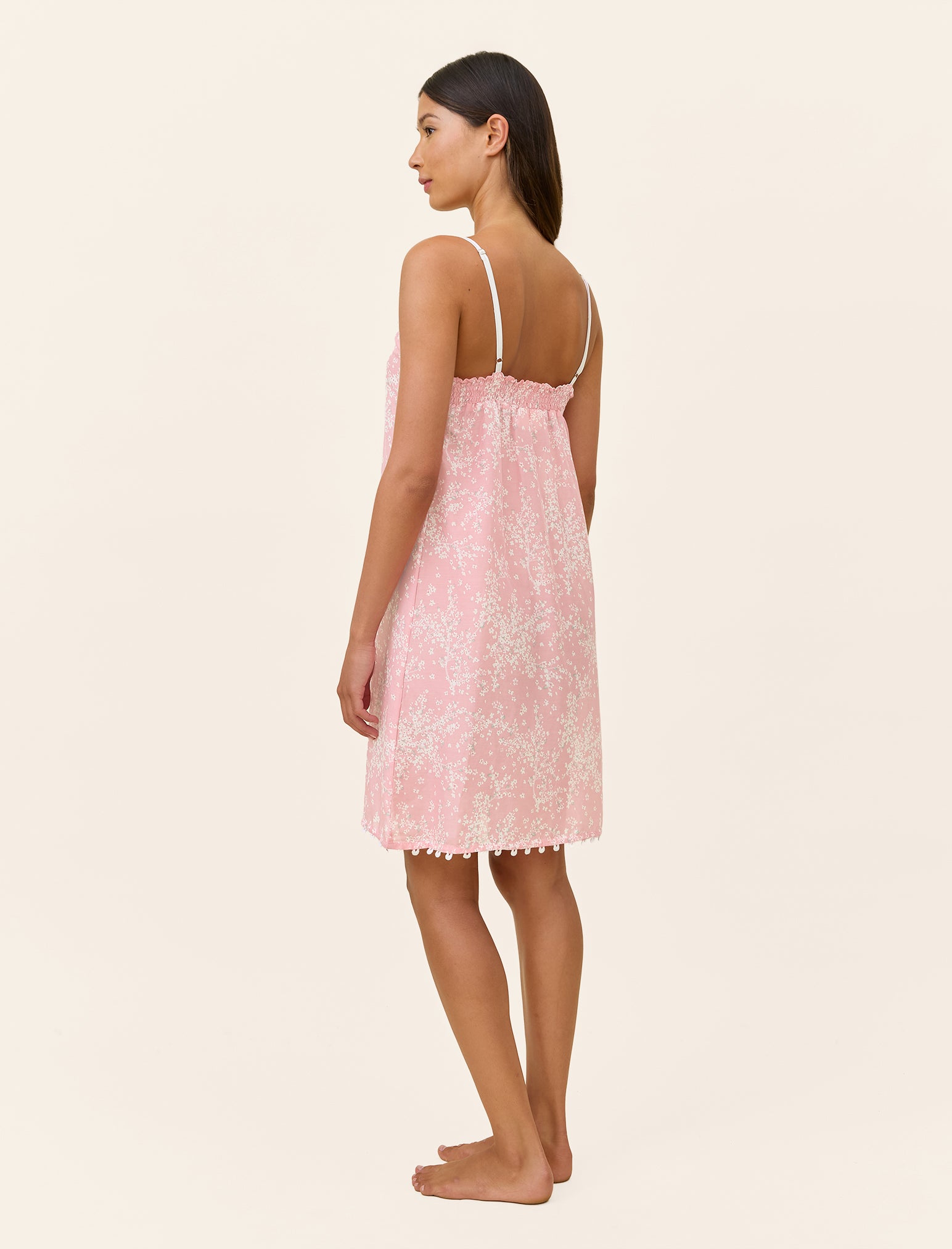 Cheri Blossom Lace Front Midi Nightie