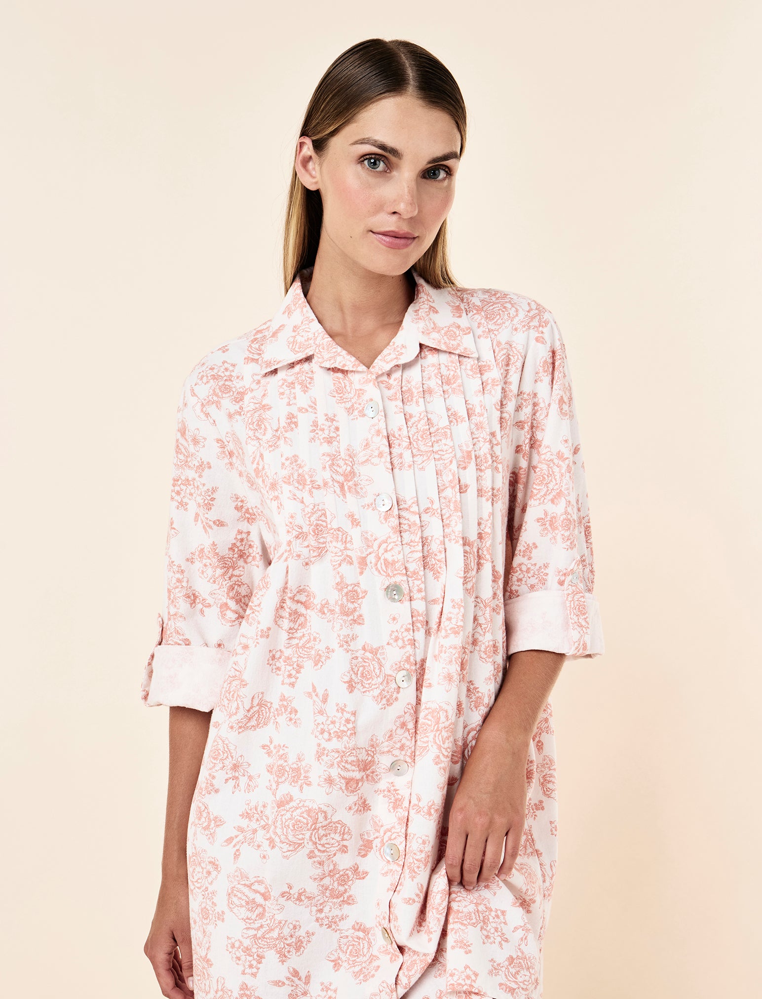 Nostalgia Cosy Pleat Front Nightie