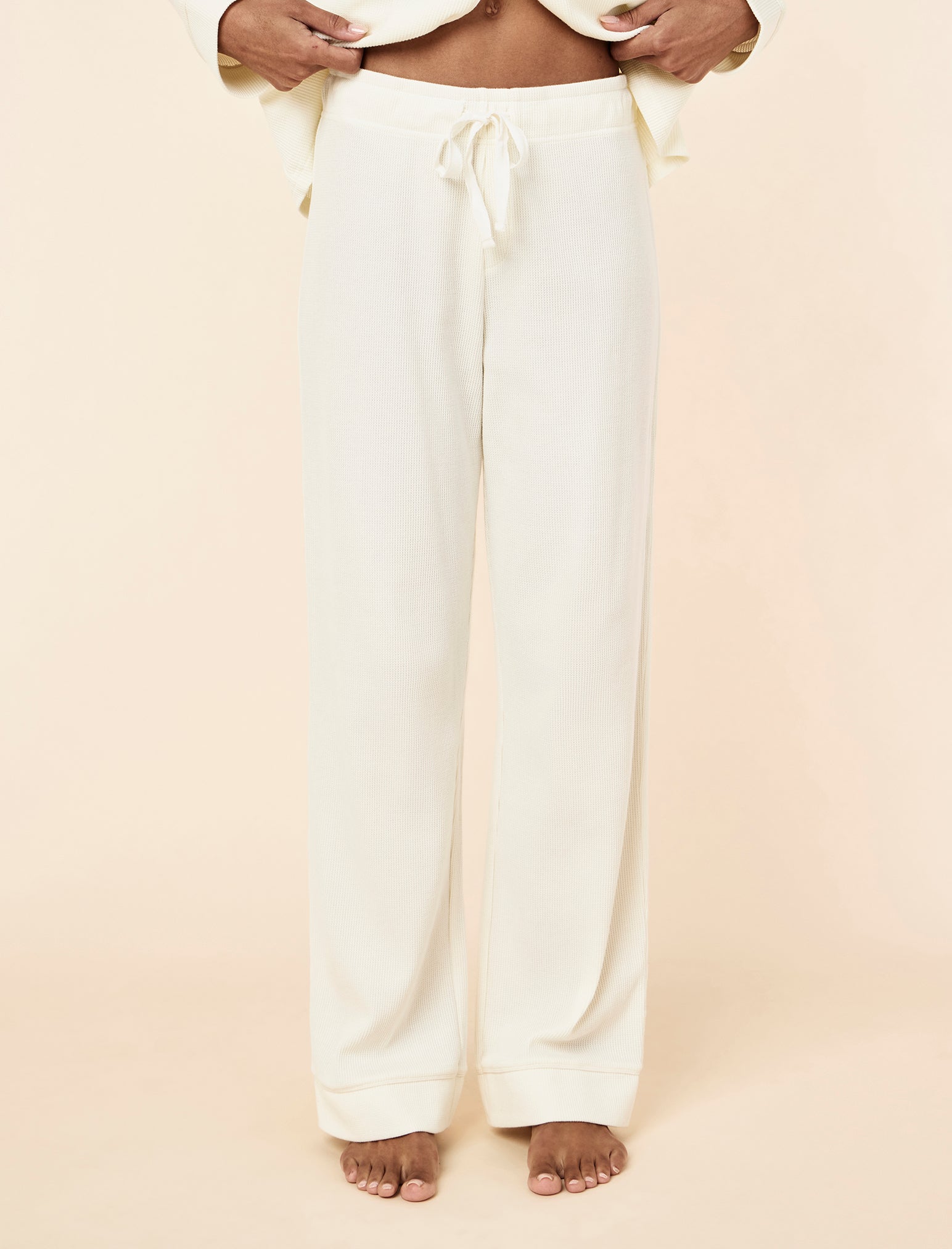 Claire Soft Cotton Waffle Full Length PJ Set