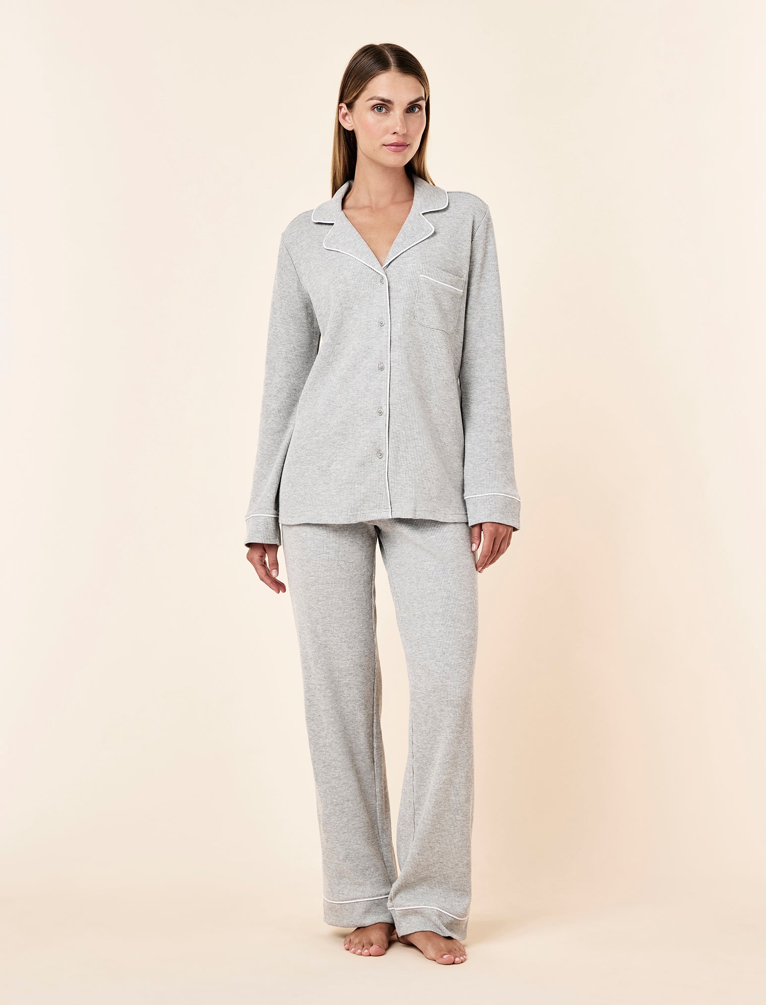 Claire Cotton Waffle Full Length PJ Set