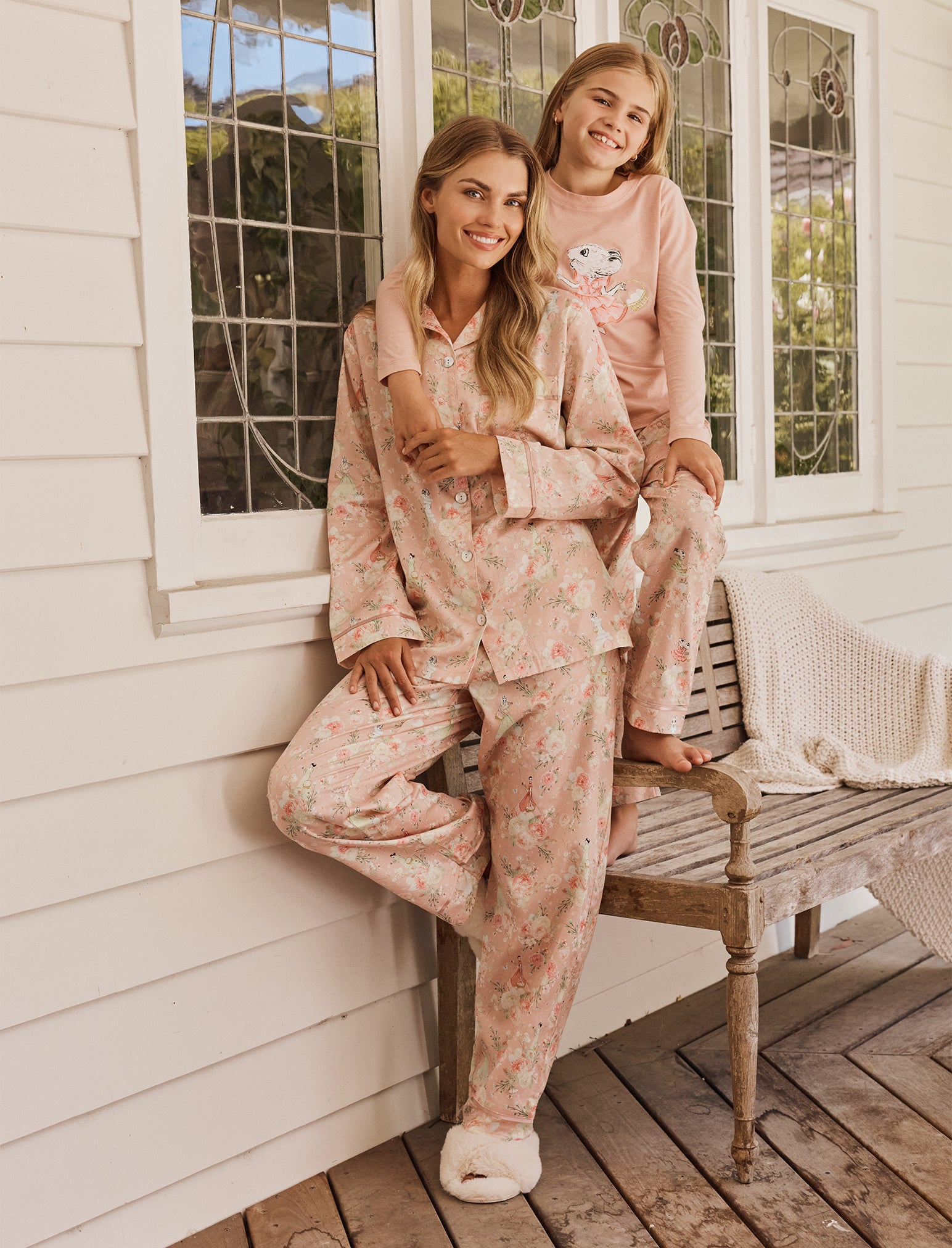 Blush Baskets Full Lentgh PJ Set