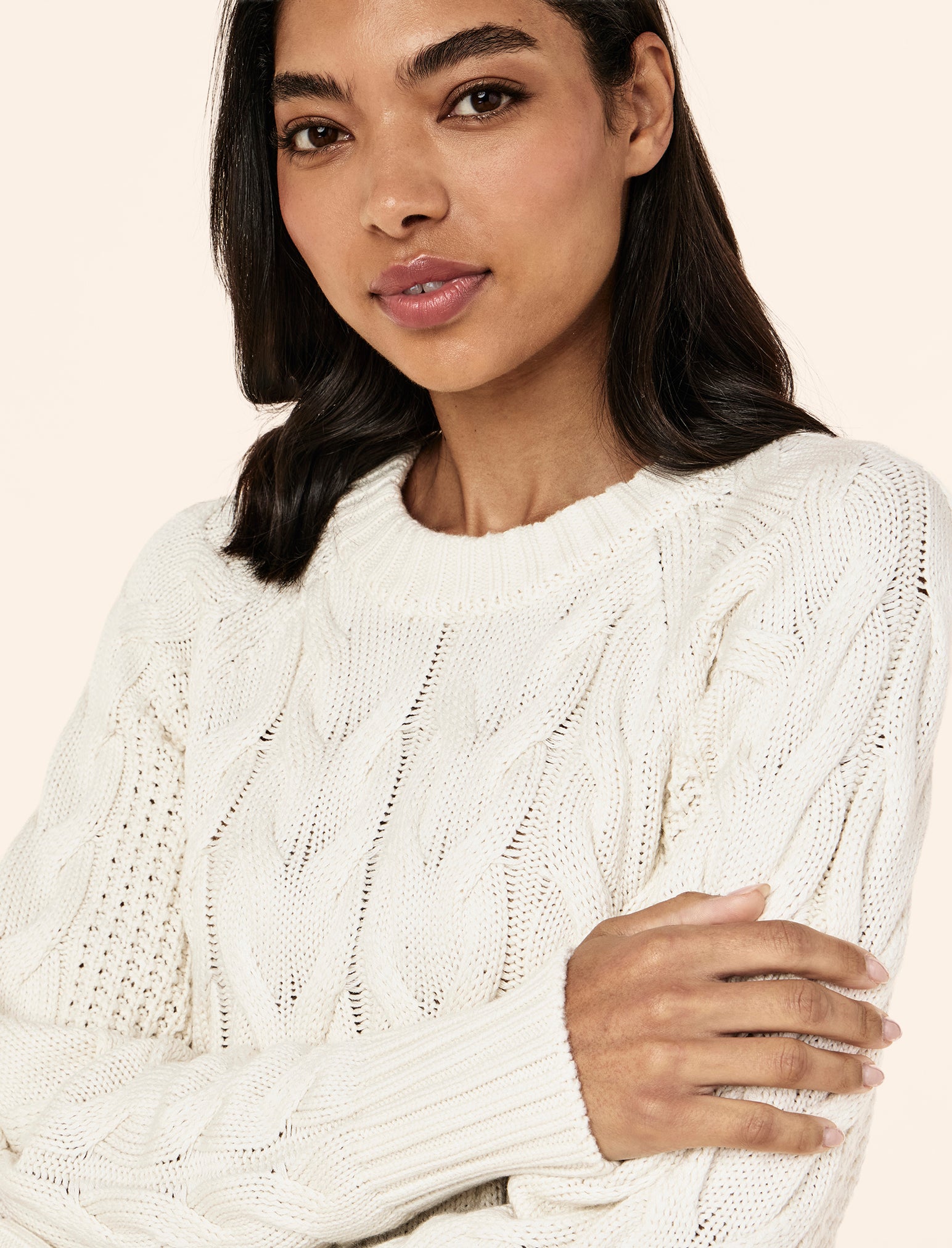 Cosy Cable Cotton Cashmere Jumper