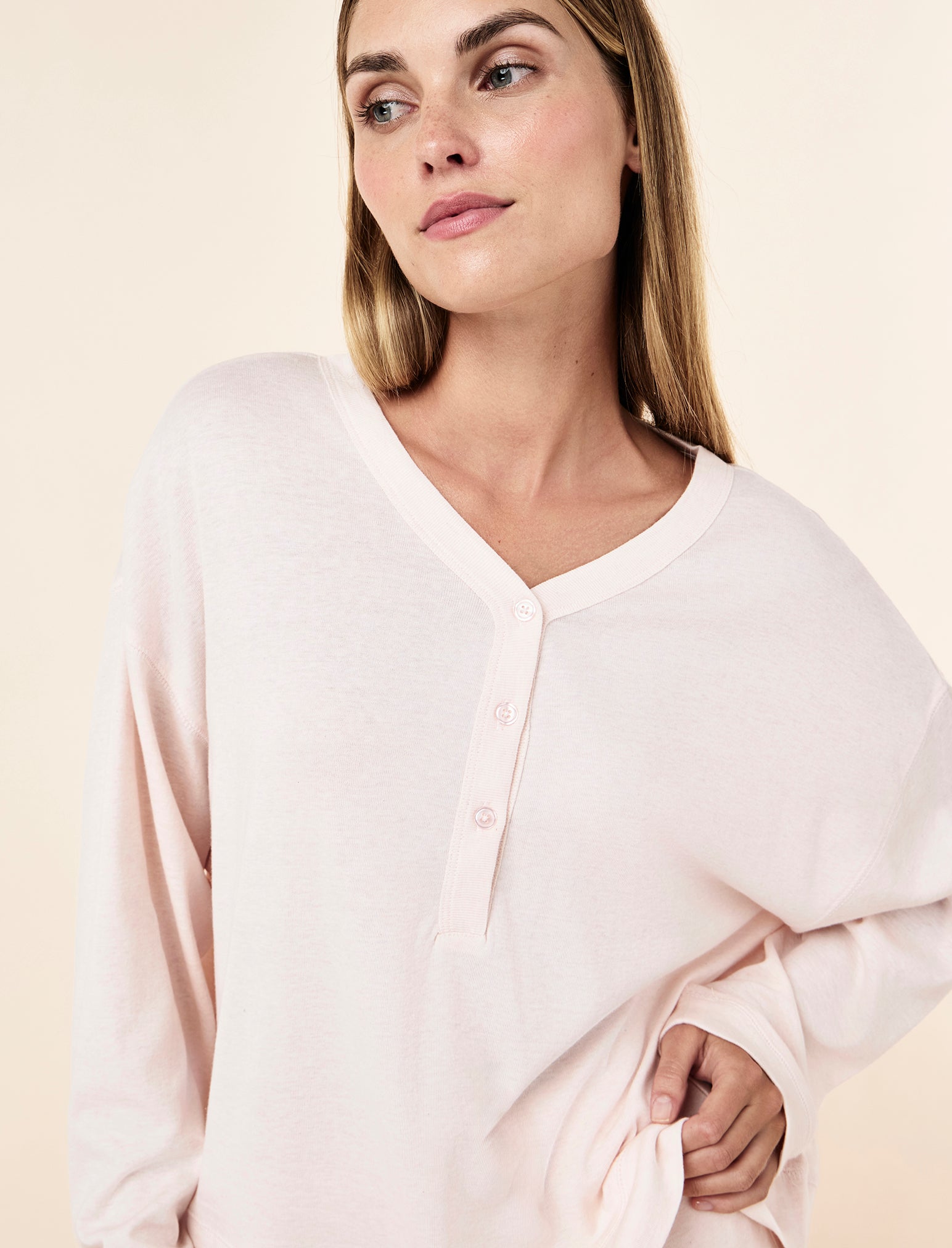 Pia Super Luxe Long Sleeve Boxy Top