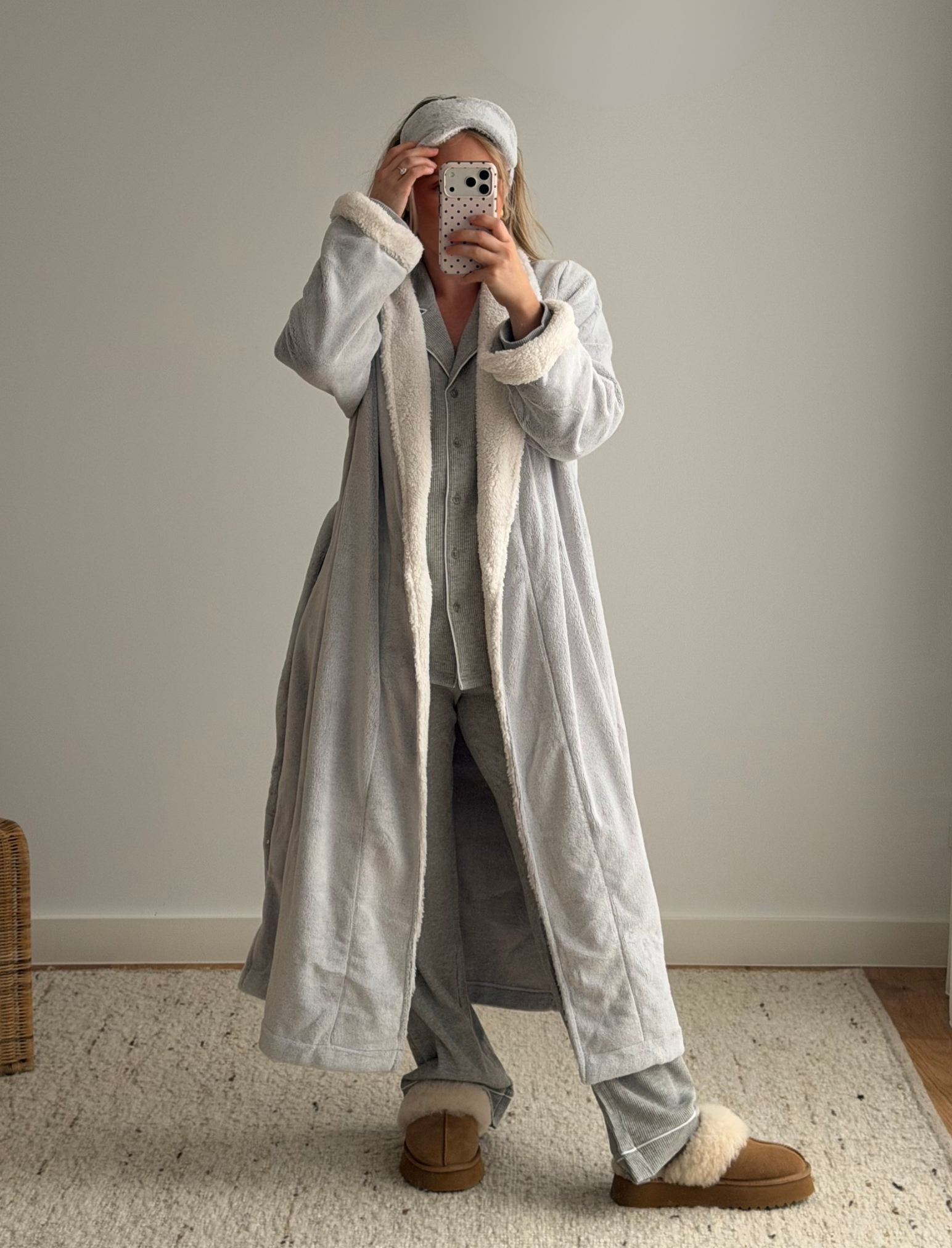 Plush Sherpa Robe & Sleep Mask