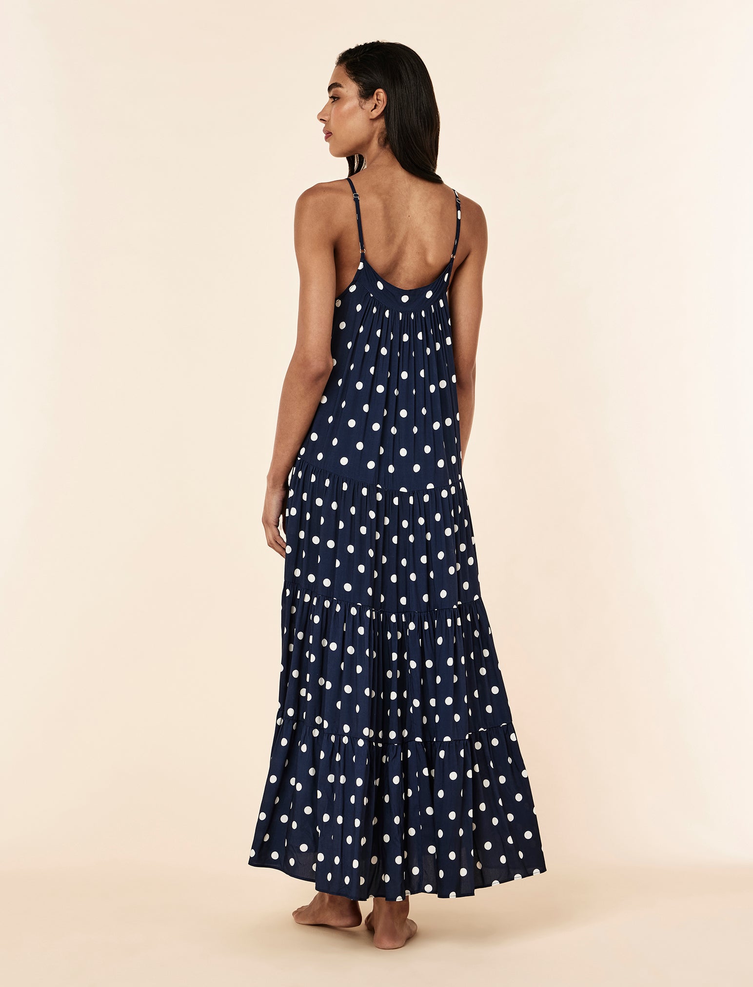 Spot Tiered Maxi Nightie