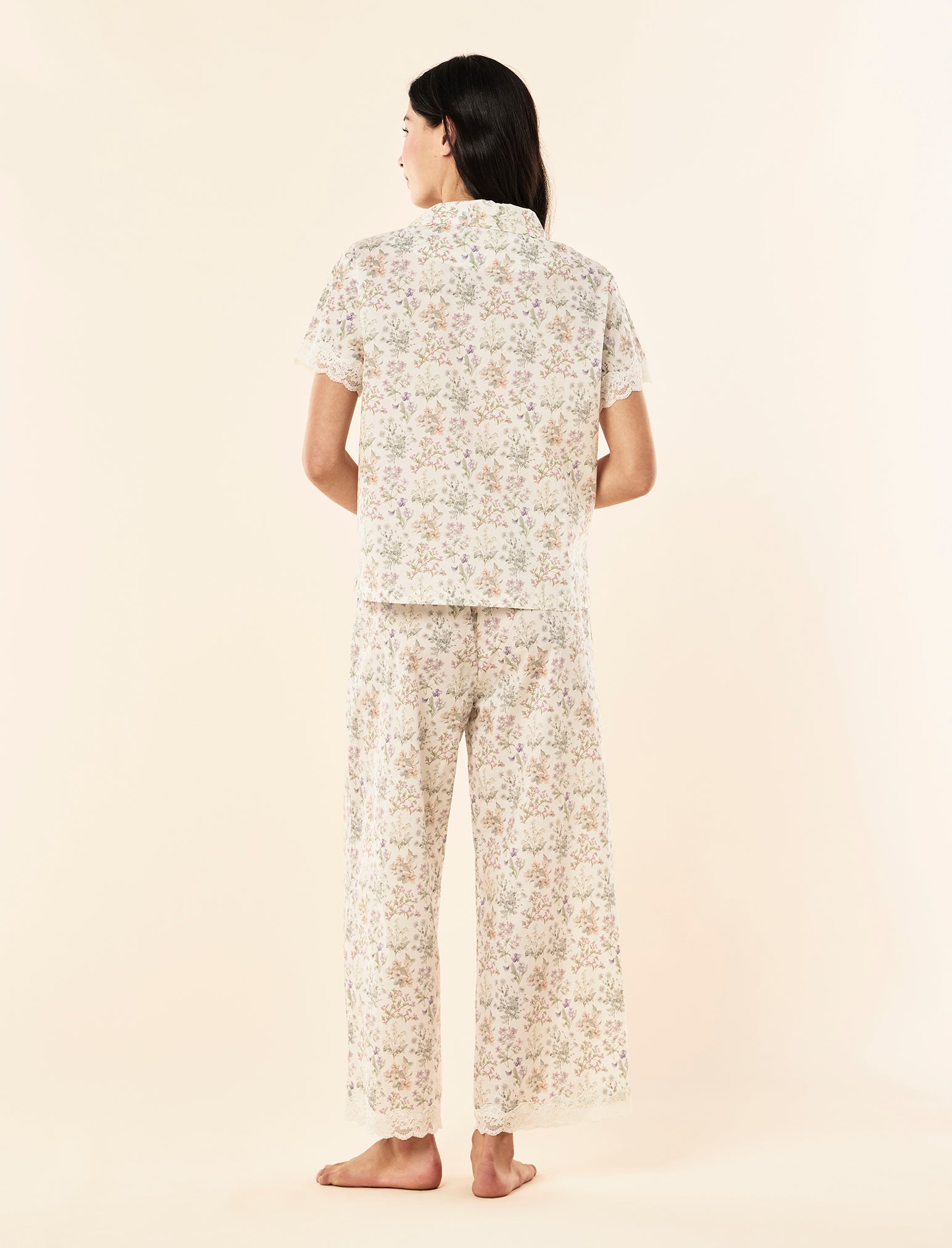 Floral Remedy Lace Crop PJ Set