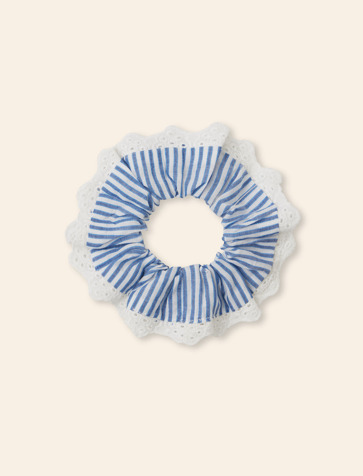 Iona Stripe Lace Scrunchie 2 Pack