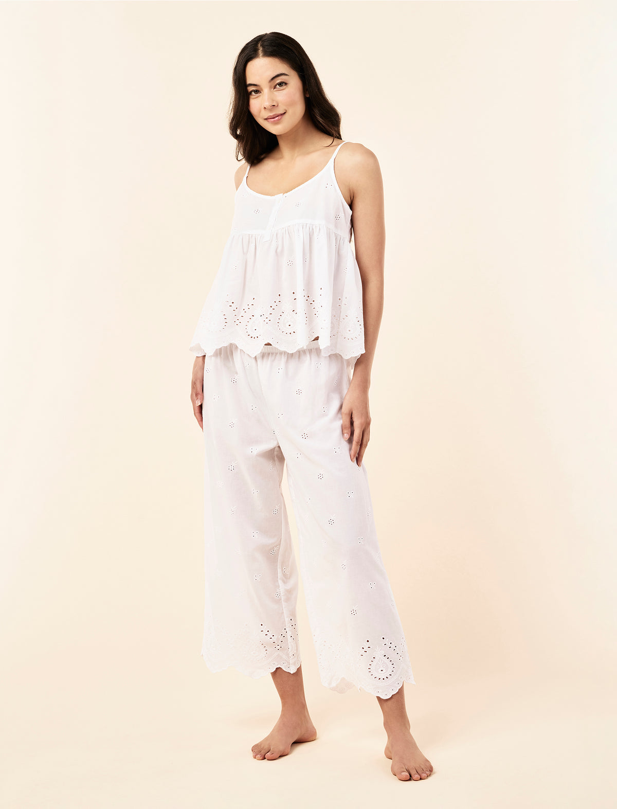 Sakura wearing the Isabella Crop Pant & Cami Set