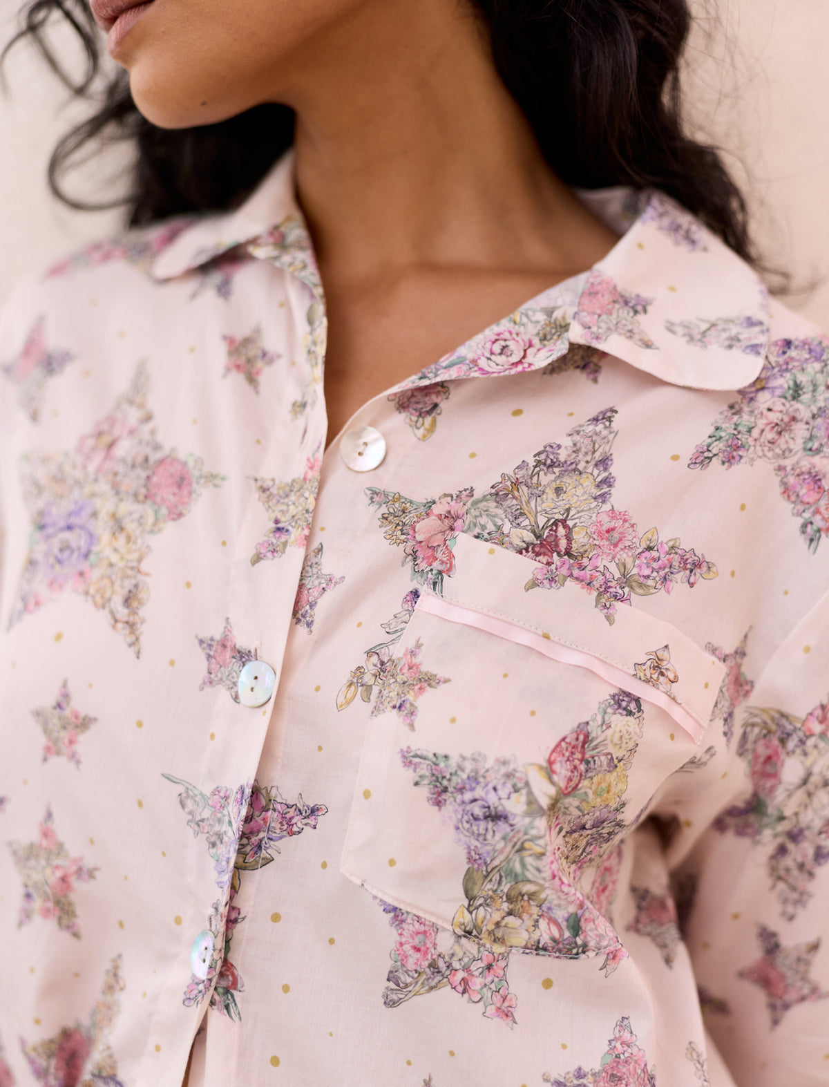 Floral Star Crop PJ Set