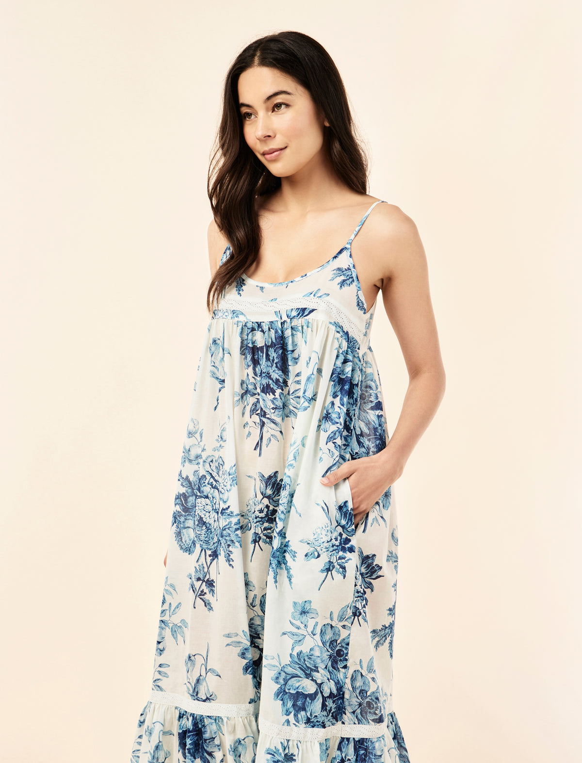 Karen Walker Romantic Floral Lace Insert Nightie